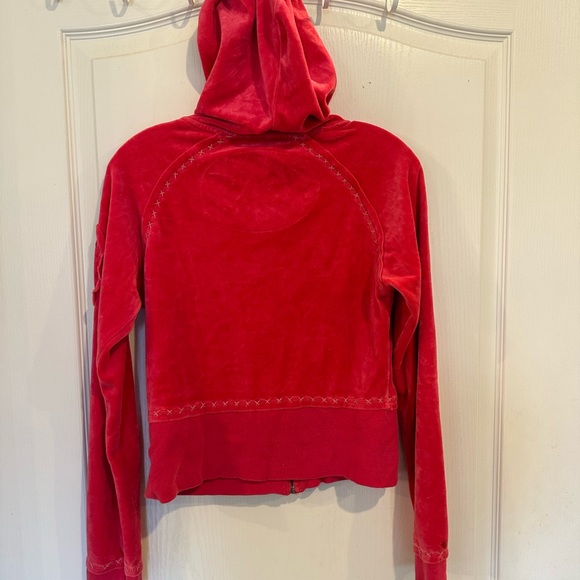 Leo Roma women’s vintage y2k pink velour full zip hoodie size medium - Picture 4 of 6